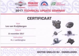 Certificaat B&S Update Seminar