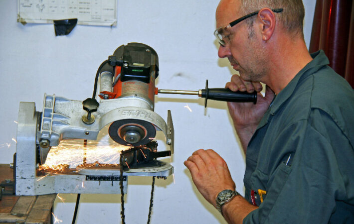 zaagketting slijpen
